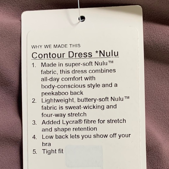 Contour dress lululemon antique bark low back nulu - Picture 5 of 7